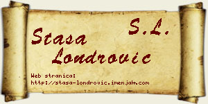 Staša Londrović vizit kartica